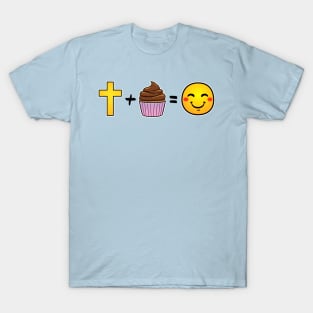 Christ plus Cupcakes equals happiness T-Shirt